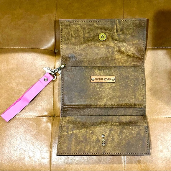 NWT Keep It Gypsy Pink Leopard & Hide Leather Trudy Bag Set - Picture 11 of 16